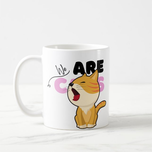 Koffekopp med söta katter kaffemugg (Vänster)
