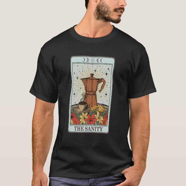 KoffeTarot Card Sanity T Shirt (Framsida)