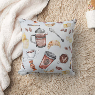 Koffetema Koffeälskare Fyrkantig Kudde