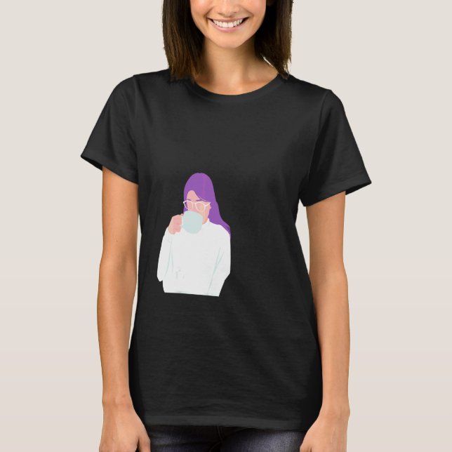 Koffetid  Bäst  För Henne Eller Honom T Shirt (Framsida)