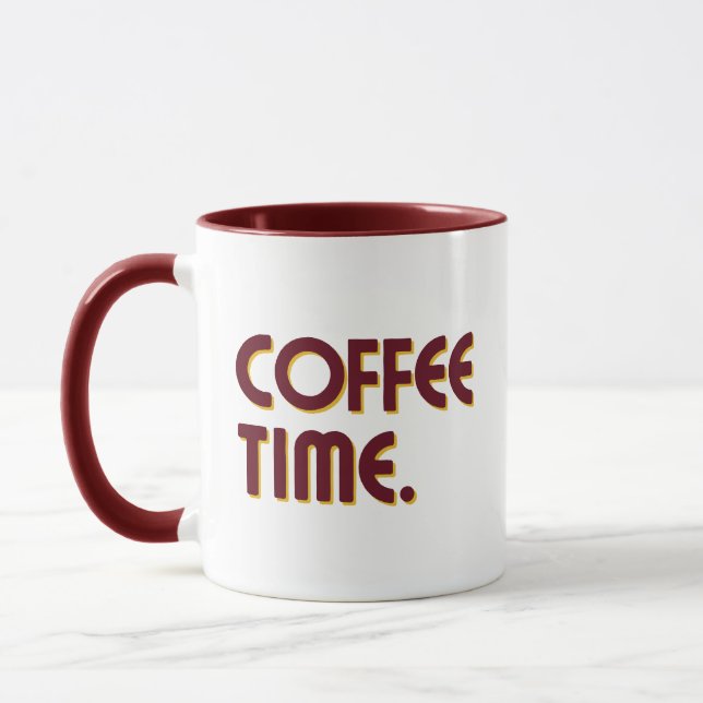 Koffetid | Enkel Minimalistisk Vardaglig Kaffe Mugg (Vänster)