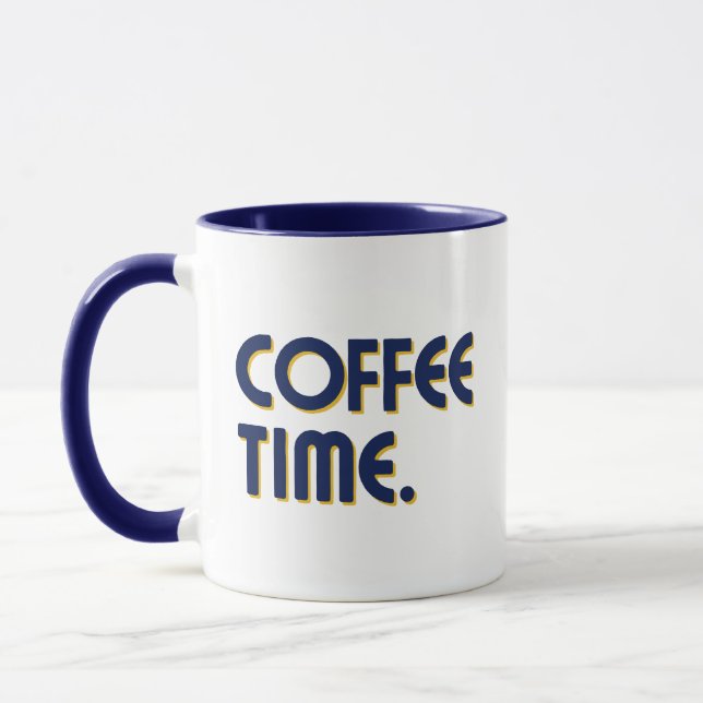 Koffetid | Enkel Minimalistisk Vardaglig Kaffe Mugg (Vänster)