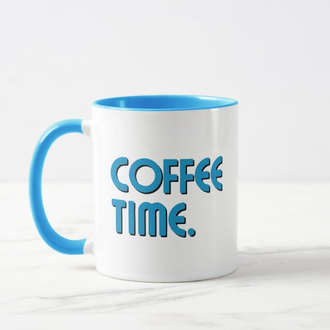 Koffetid | Enkel minimalistisk vardaglig kaffe Mugg (Vänster)