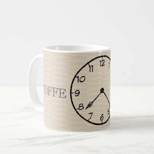 Koffetid - klocka kaffemugg (Framsida vänster)