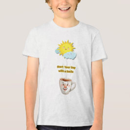 Koffetid – Söt Liten Mugg Med Leende T Shirt