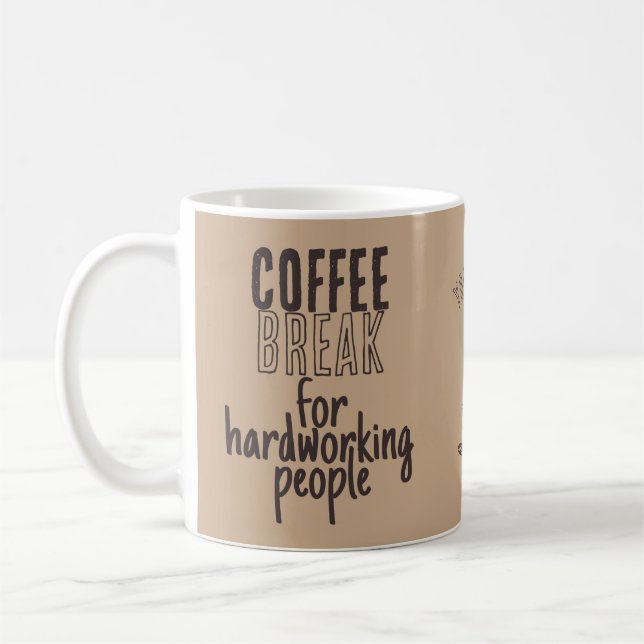 Koffeuppehåll – fantastiska idéer – Latte beige Kaffemugg (Vänster)