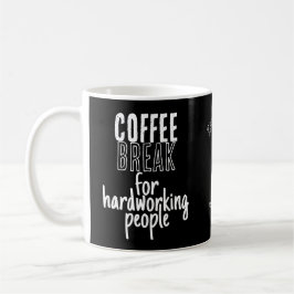 Koffeuppehåll – fantastiska idéer – svart kaffemugg