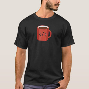 Koffeutvecklarkaffe för JavaScript-kod T Shirt