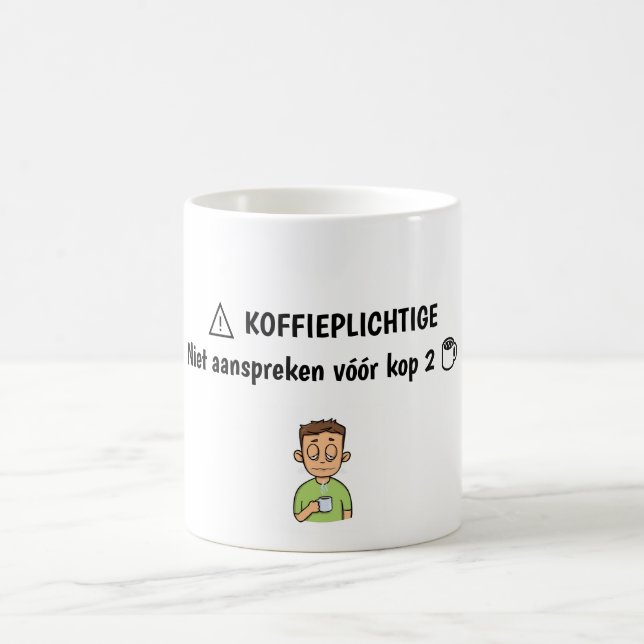 "Koffieplichtige” Mok - leuk Cadeau voor Collega Kaffemugg (Center)