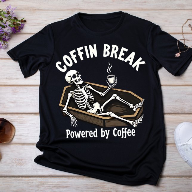 Koffin Break, med kaffe Skeleton T-Shirt (Skapare uppladdad)