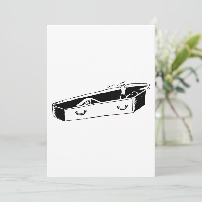 Koffin-öppning Inbjudningar (Stående Fram)