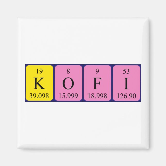 Kofi Periodisk magnet bord namn (Framsidan)