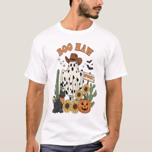 Kofläck Ghost Western-Rolig Halloween T Shirt