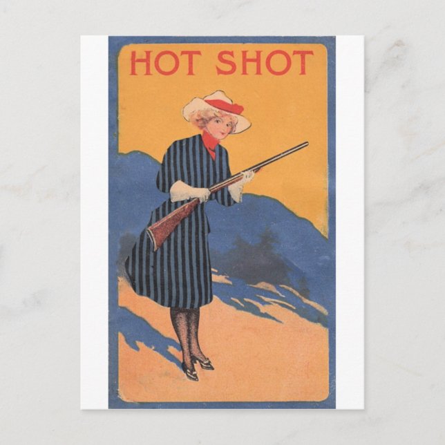 Koflicka - hett skjuten vintage vykort (Framsida)