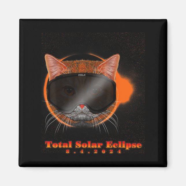 Kofta Solförmörkelse 8 4 Katt Magnet (Framsidan)