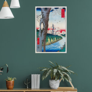 Koganei i provinsen Musashi Hiroshige Poster