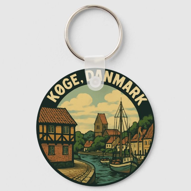 Køge Danmark Gamla Stan Nyckelring (Framsida)