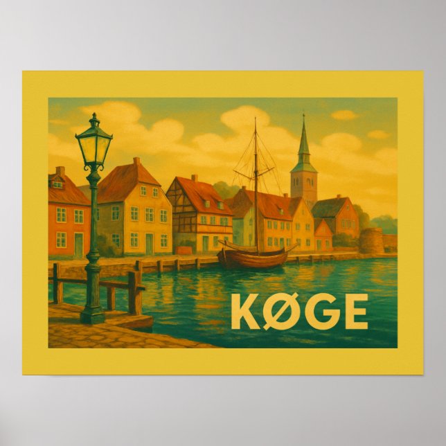 Køge Denmark Old Town Poster (Framsidan)
