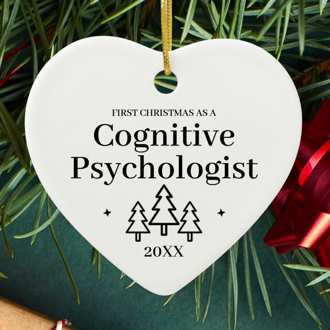 Kognitiv psykolog Ny juljul Julgransprydnad Keramik (Cognitive Psychologist New Job Christmas Ceramic Ornament
)