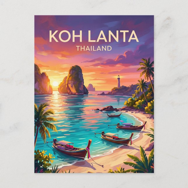 Koh Lanta Thailand Vykort (Framsida)