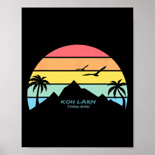 Koh Larn Thailand Phuket Souvenir Pattaya Present Poster