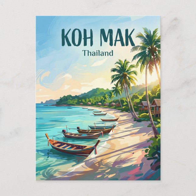 Koh Mak Thailand Vykort (Framsida)