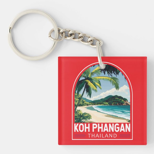 Koh Phangan Thailand Travel Art Emblem (Framsidan)