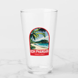 Koh Phangan Thailand Travel Art Emblem Glaskopp