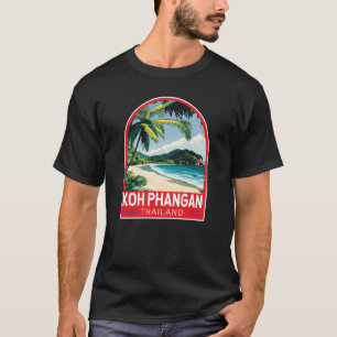 Koh Phangan Thailand Travel Art Emblem T Shirt