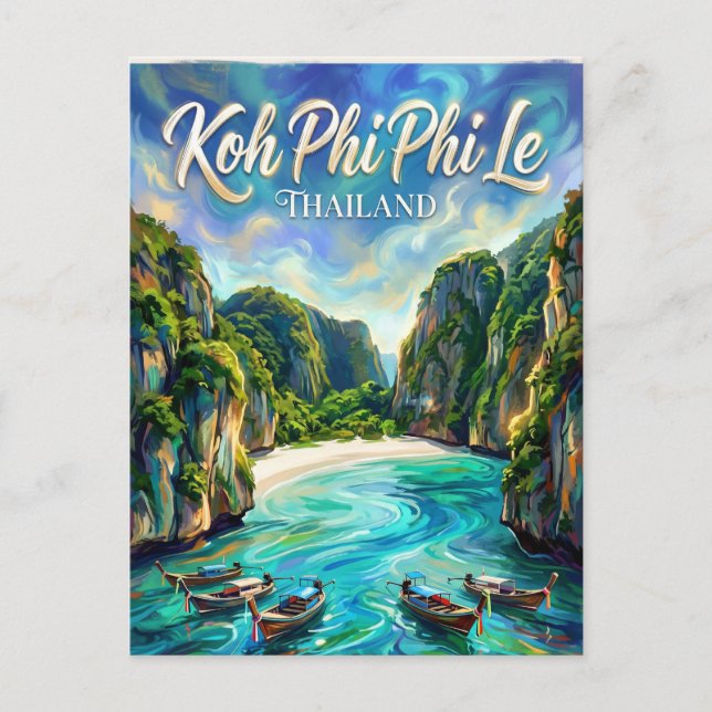 Koh Phi Phi Le Thailand Vykort (Framsida)