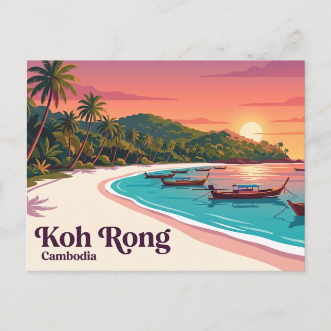 Koh Rong Kambodja Vykort (Framsida)
