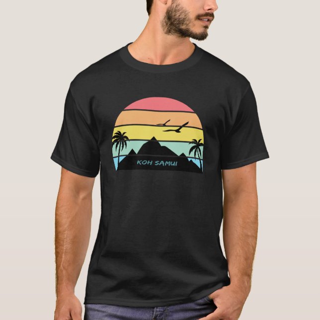 Koh Samui Palms Thailand Bangkok Phuket Chang Souv T Shirt (Framsida)