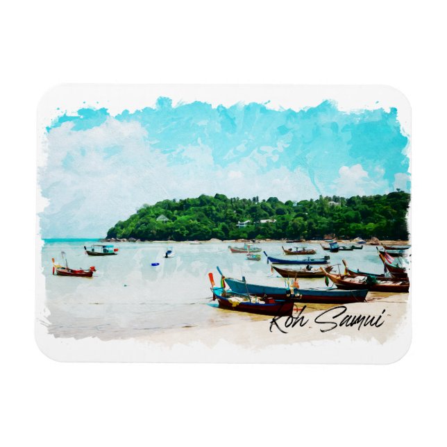 Koh Samui thailand strandparadis Magnet (Horisontell)