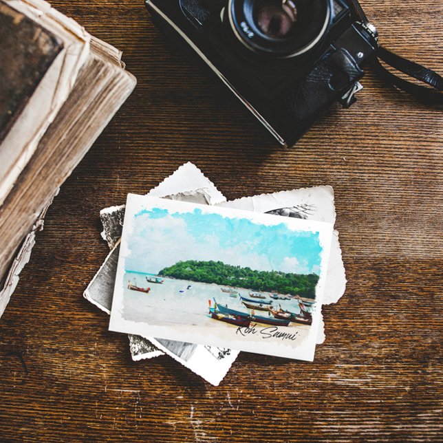 Koh Samui thailand strandparadis Vykort (koh samui tropical postcard)