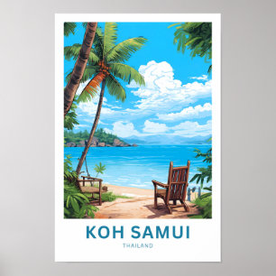 Koh Samui Thailand Travel Skriv ut Poster