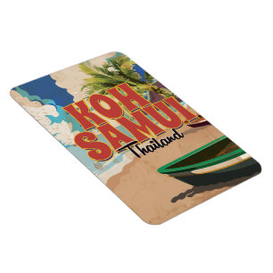 Koh Samui, Thailand vintage resoraffisch Magnet