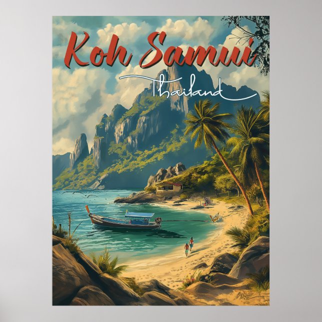 Koh Samui Vintage resor Poster (Framsidan)