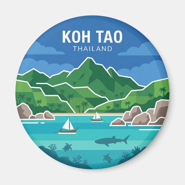 Koh Tao Thailand Magnet (Framsidan)