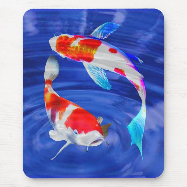 Kohaku Duo i det djupblå damm Musmatta (Framsidan)