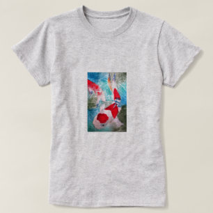 Kohaku Koi 2 Japansk akvarell fiske konst Tee Shirt