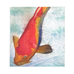 Kohaku Koi Japansk fisk akvarell konst Anteckningsblock