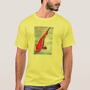 Kohaku Koi Japansk fisk akvarell konst Tee Shirt