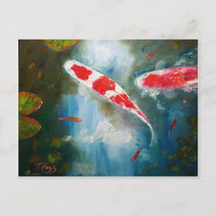 Kohaku Koi Vykort