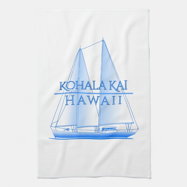 Kohala Kai Nautisk kustsjöfarare Kökshandduk (Vertikal)