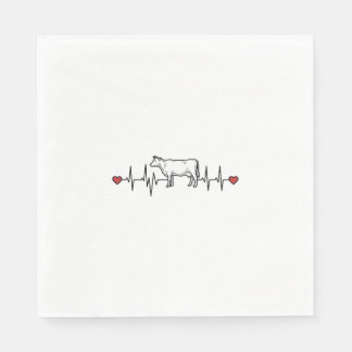 Koheartbeat Gravyr Stil Gårdsdjur T-Shirt De Pappersservett