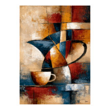 Kōhī Coffee Forms Japansk Geometrisk Kaffe Konst
