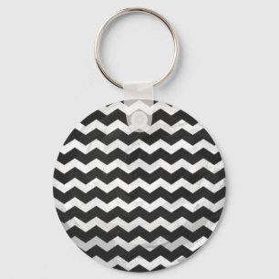 Kohl Black Chevron Mönster Nyckelring