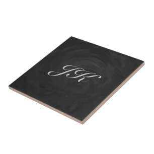 Kohl Black Monogram Personlig Kakelplatta
