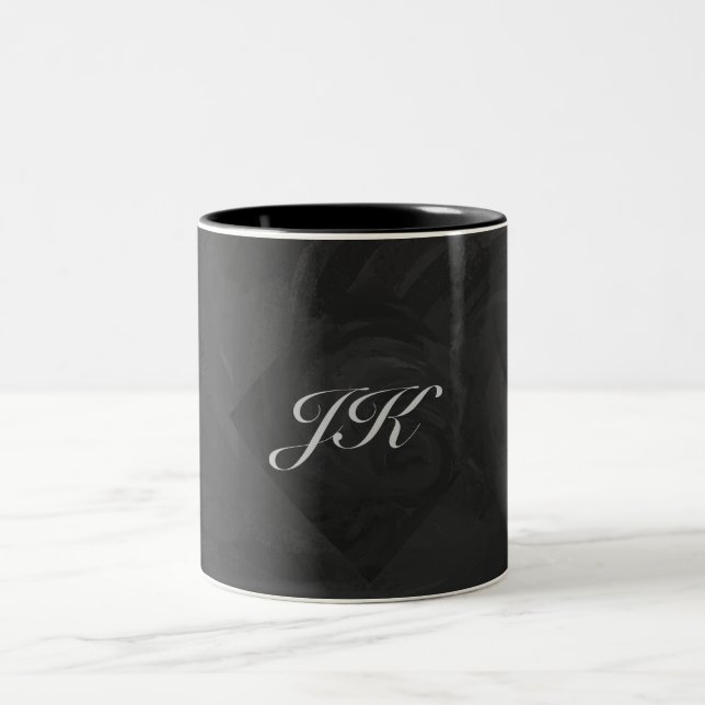 Kohl Black Monogram Personlig Två-Tonad Mugg (Center)