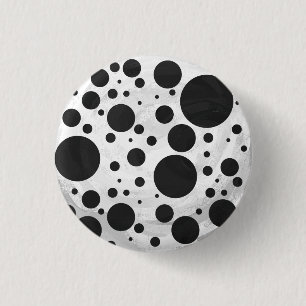 Kohl Black Polka Dot Mönster Knapp